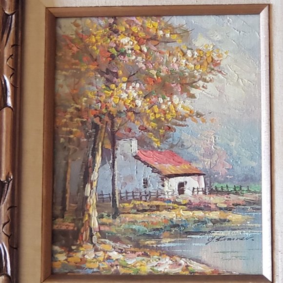 G. STRARNER Original oil landscape painting - Picture 2 of 5